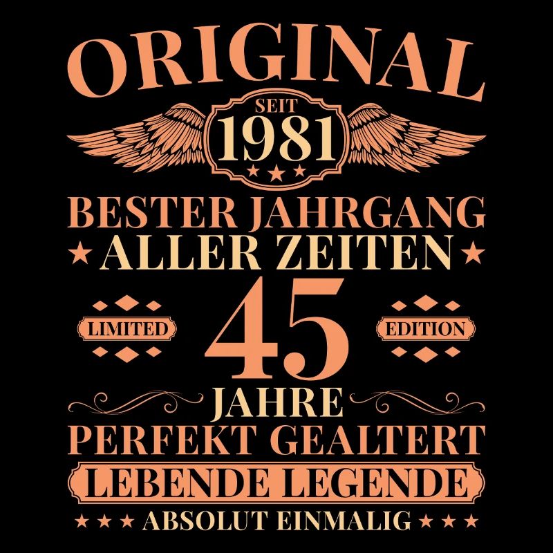 45e anniversaire de Vintage Born Legend 1981