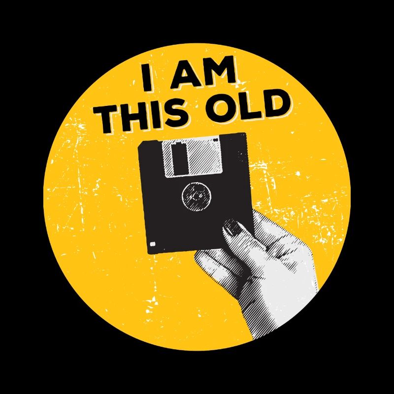 I am this old floppy disk 80s retro