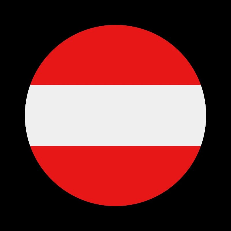Drapeau rond de l’Autriche