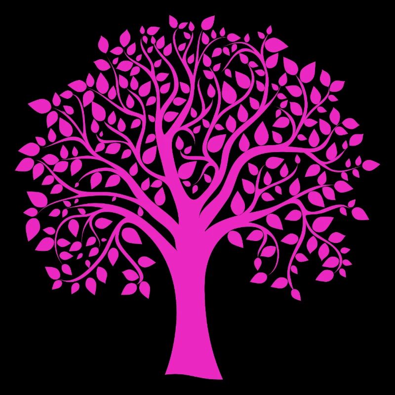 Rosa Jumbo-Baum-Muster-Silhouette