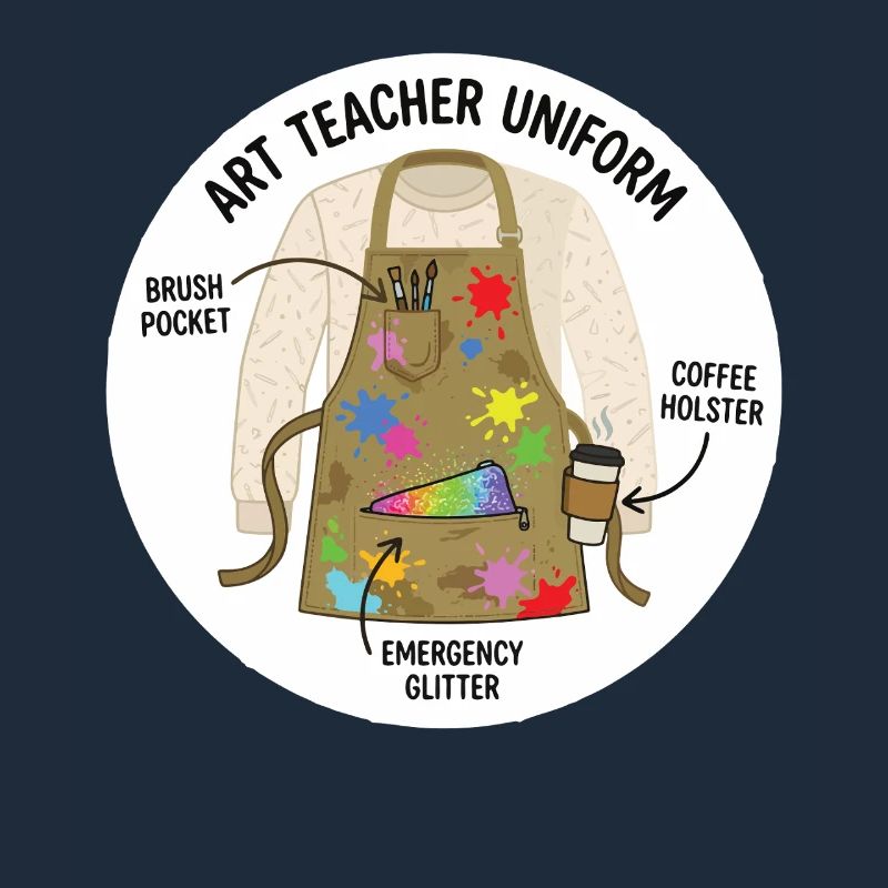 Motif créatif de l’uniforme d’enseignant d’art