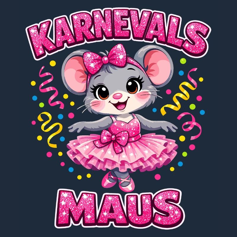 Karnevalsmaus Karneval Konfetti Geschenk