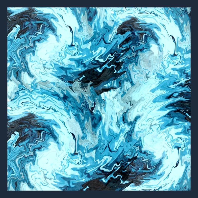 Aqua Marble Pattern Waves