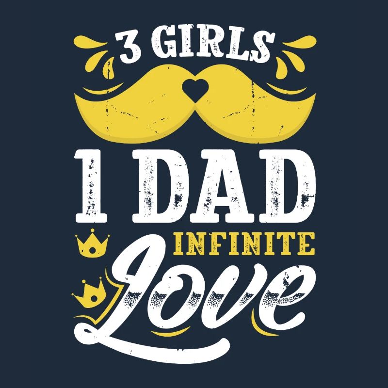 Papa Vater von drei Mädchen Töchtern