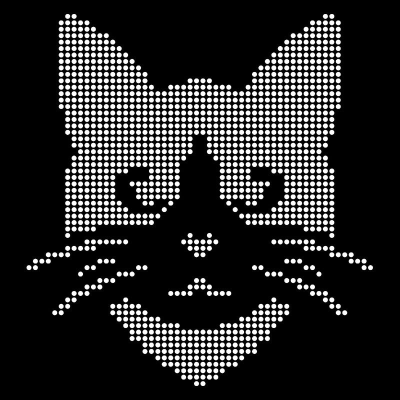 Halbton-Katzengesicht