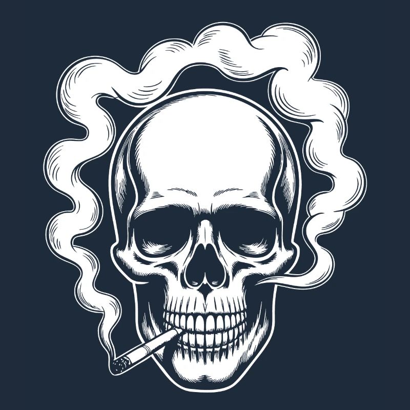 Smoking Skull Design