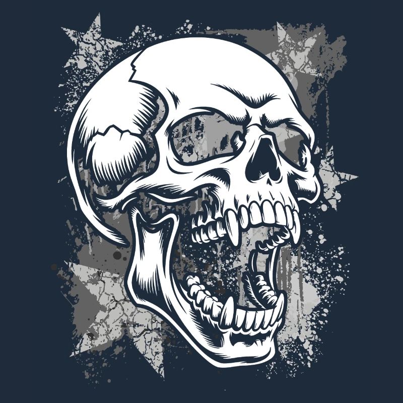 Grunge Skull Paint Splash