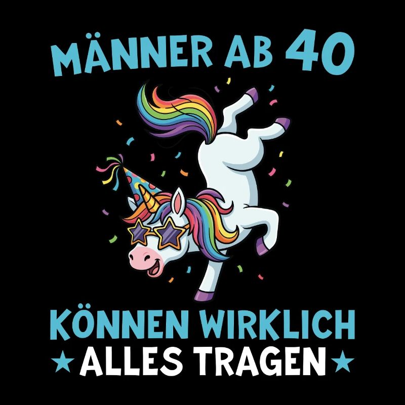 40. Geburtstag Einhorn Herz 40 Jahre