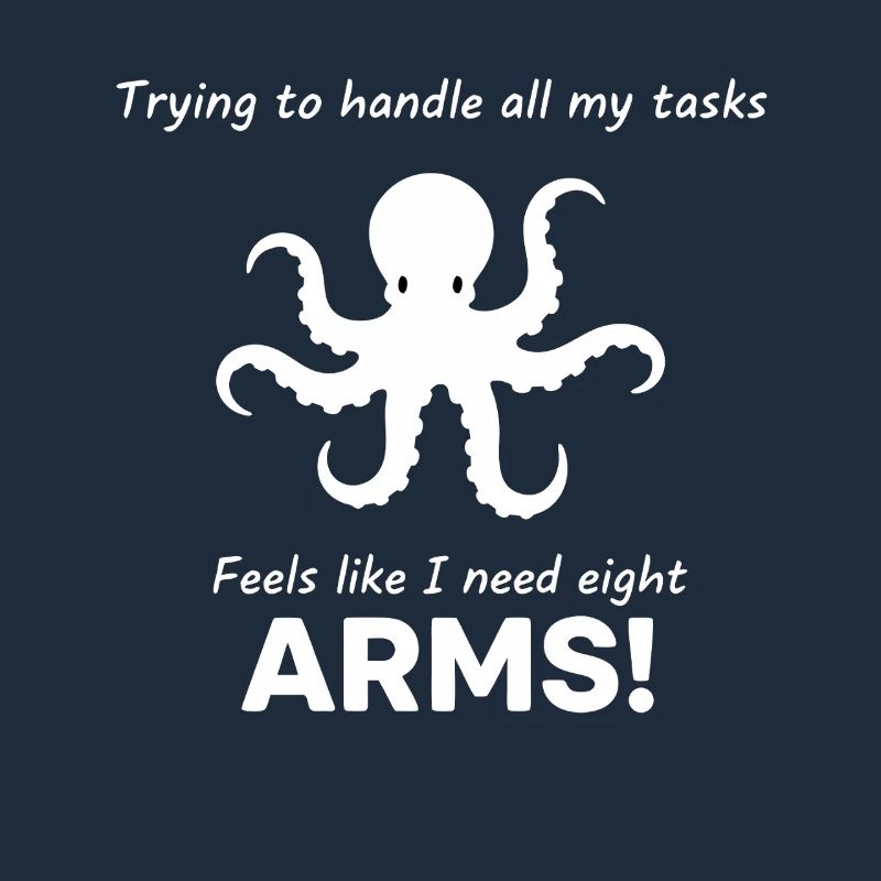 Funny Octopus Stress Office