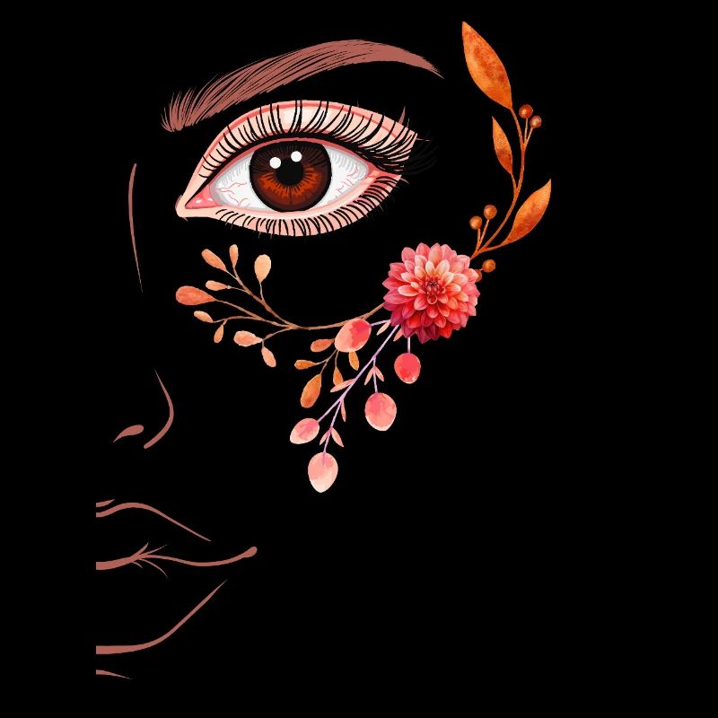 Boho Line Art Floral Design