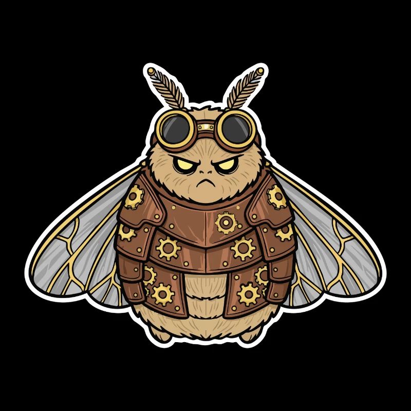 Steampunk Night Moth Armor Bronze Gears
