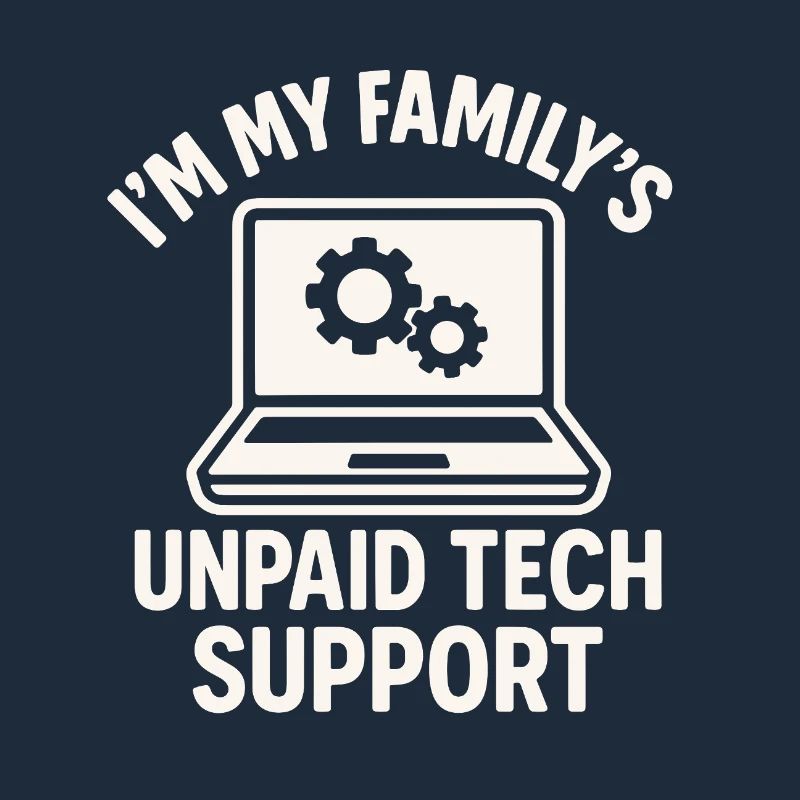 Blague familiale sur le support technique non rémunéré