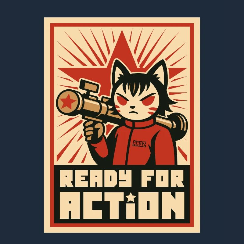 Retro Cat Commando: Ready for Action