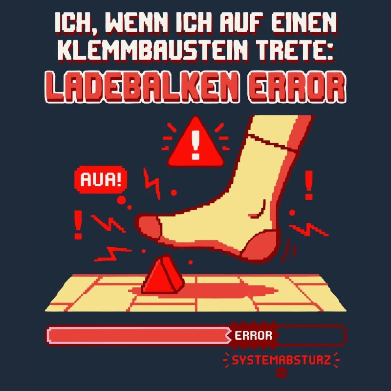 Klemmbaustein Schmerz Systemabsturz Pixel Design