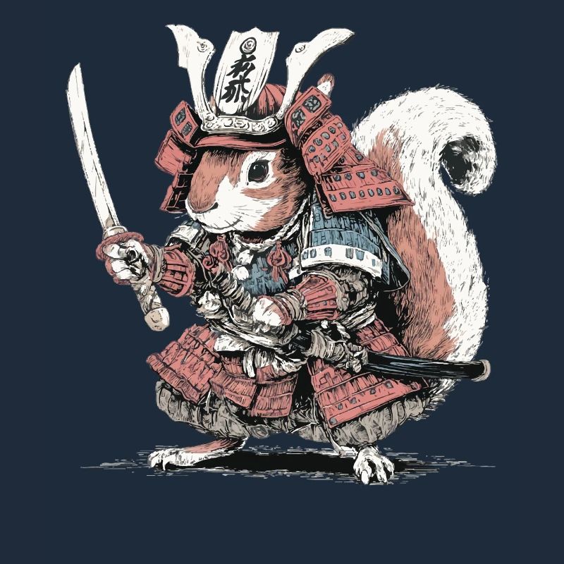 Eichhörnchen-Samurai-Rüstung