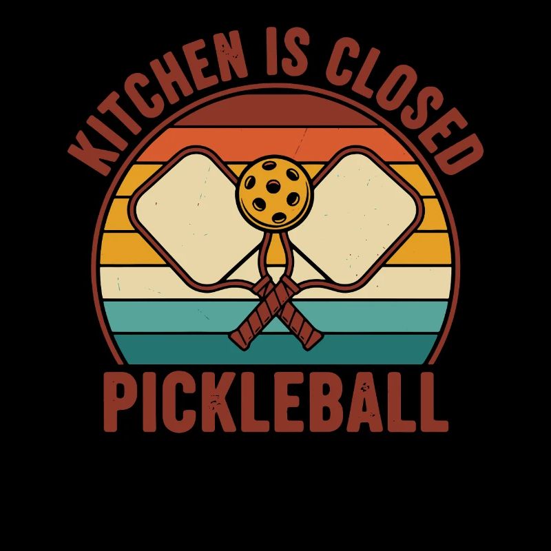 Pickleball Kitchen Is Closed Player Paddles Balls