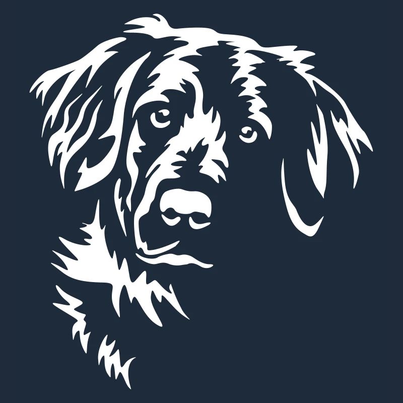 Flat-coated Retriever Kopf "Black Edition"