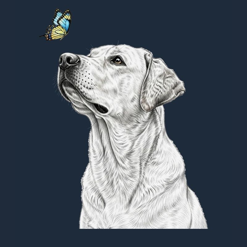 Labrador avec style papillon en forme de banksy