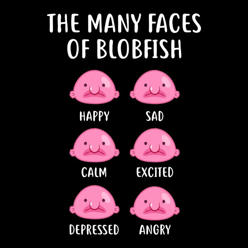 Blobfish Emotion Grid Tee Art