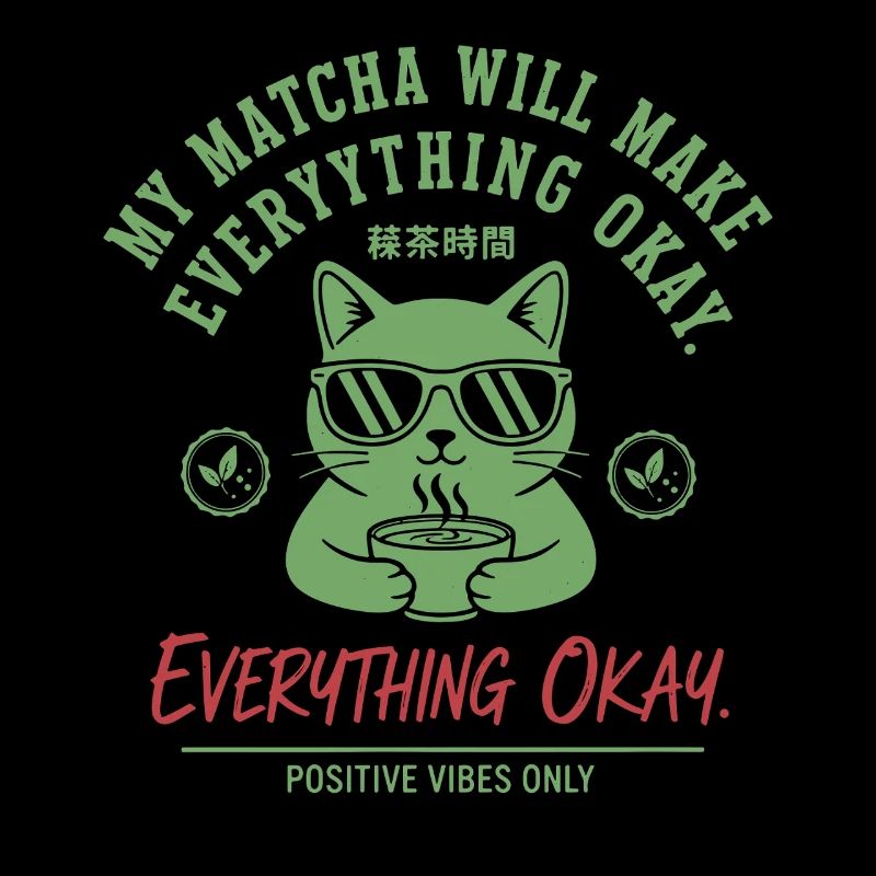My Matcha Will Make Everything Okay Positive Vibes