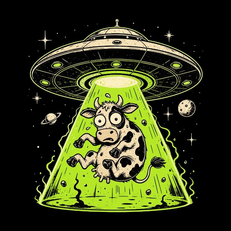 Alien Cow Abduction Weirdcore Surreal