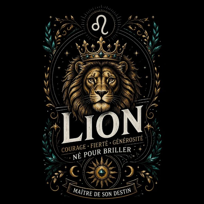 Lion royal émeraude: couronne et or