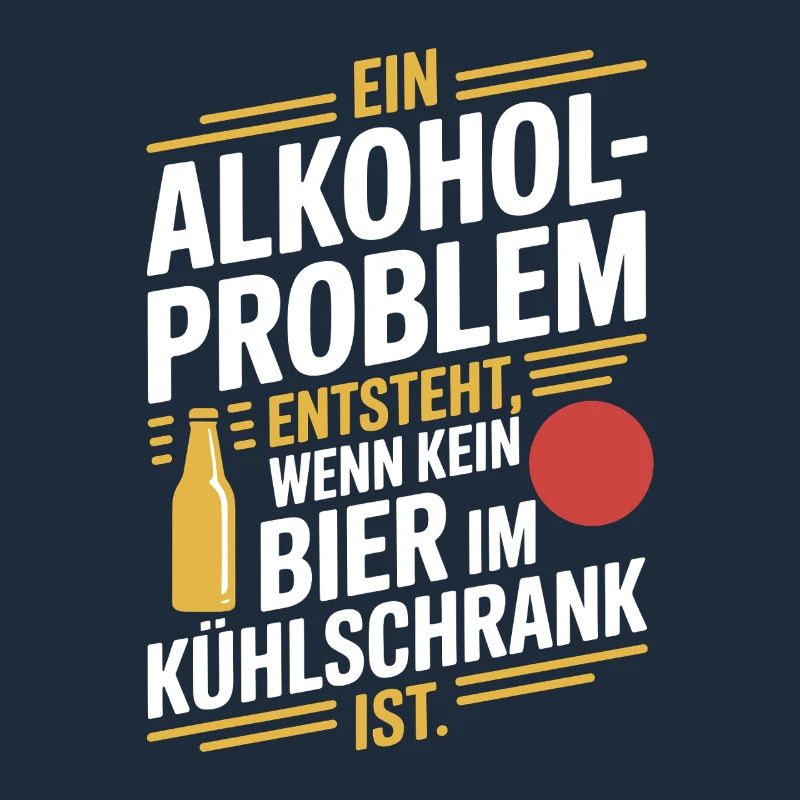 Bier Spruch Alkohol Problem Männerabend JGA Herren