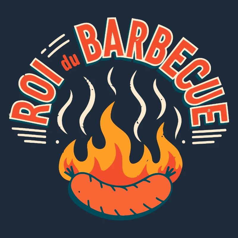 Sausage on fire barbecue