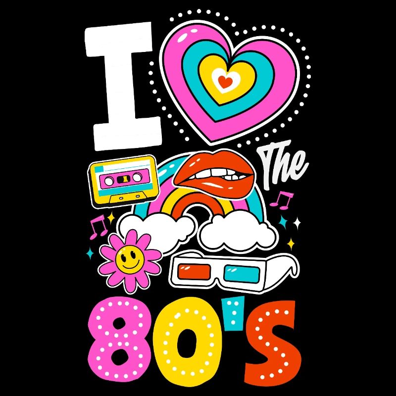 Retro Back to the 80s Vintage Design