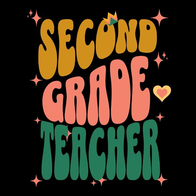 Second Grade Teacher Retro