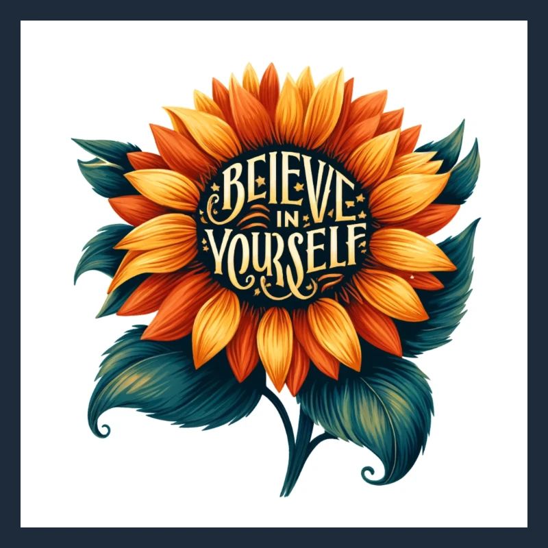 Glaub an dich selbst Sunflower Design