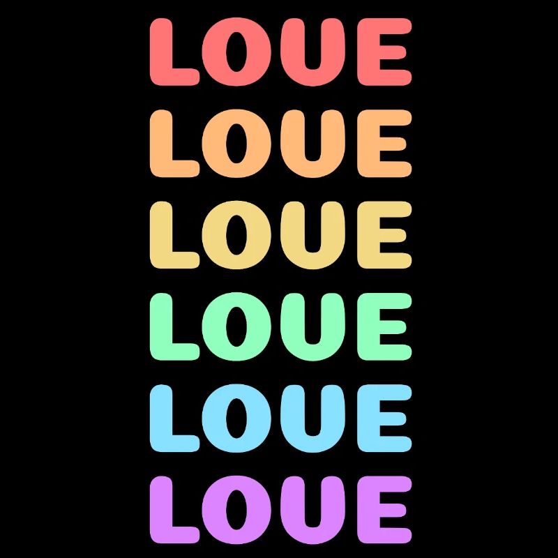 Liebe 6 Regenbogenfarben Gay Pride Pastell