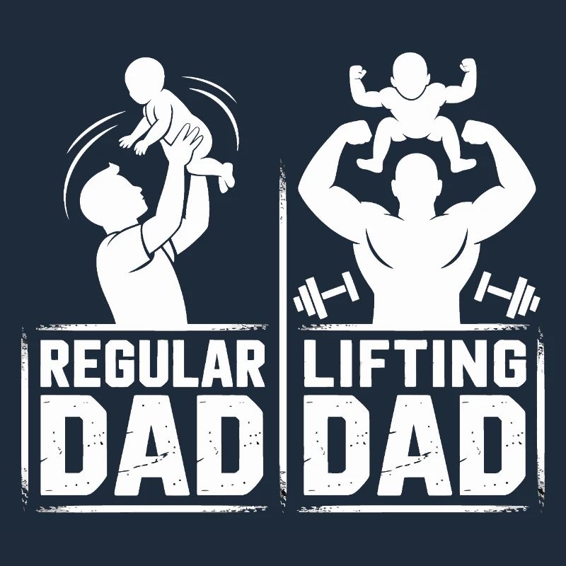 Dadkraft Doppelbild: Normaler vs Kraftdad
