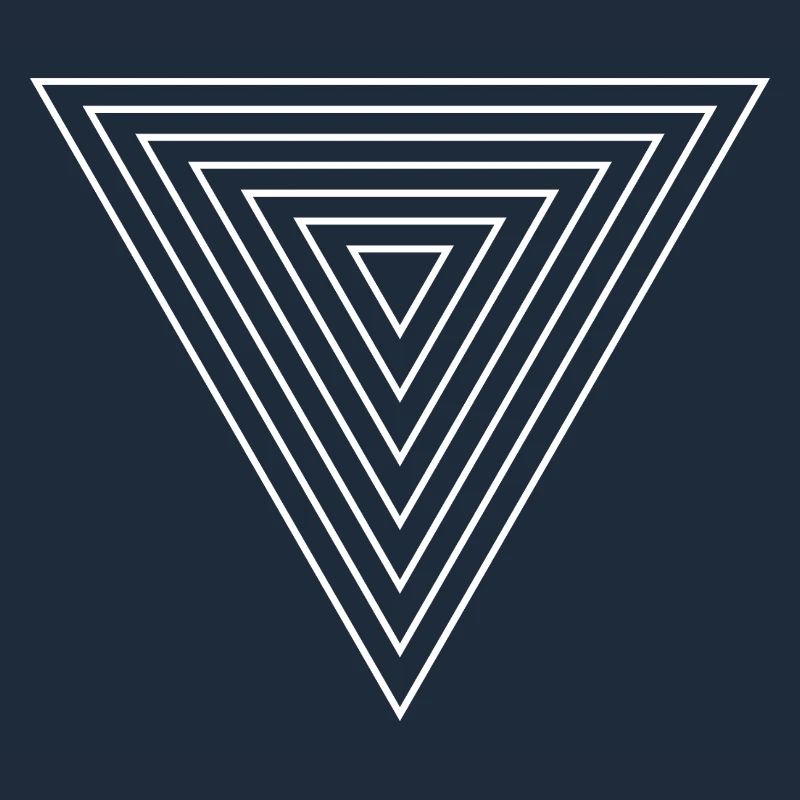 Concentric Triangle Line Art