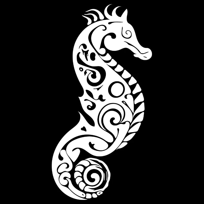 Süsses Kleines Vintage Tattoo Seepferdchen