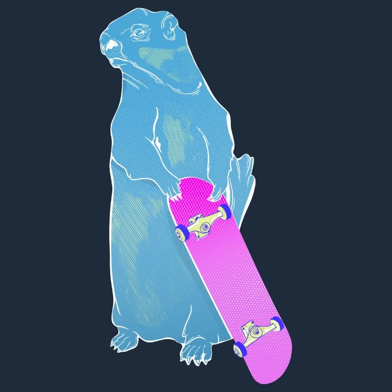 Murmeltier Woodchuck oder Murmeltier Skateboarding