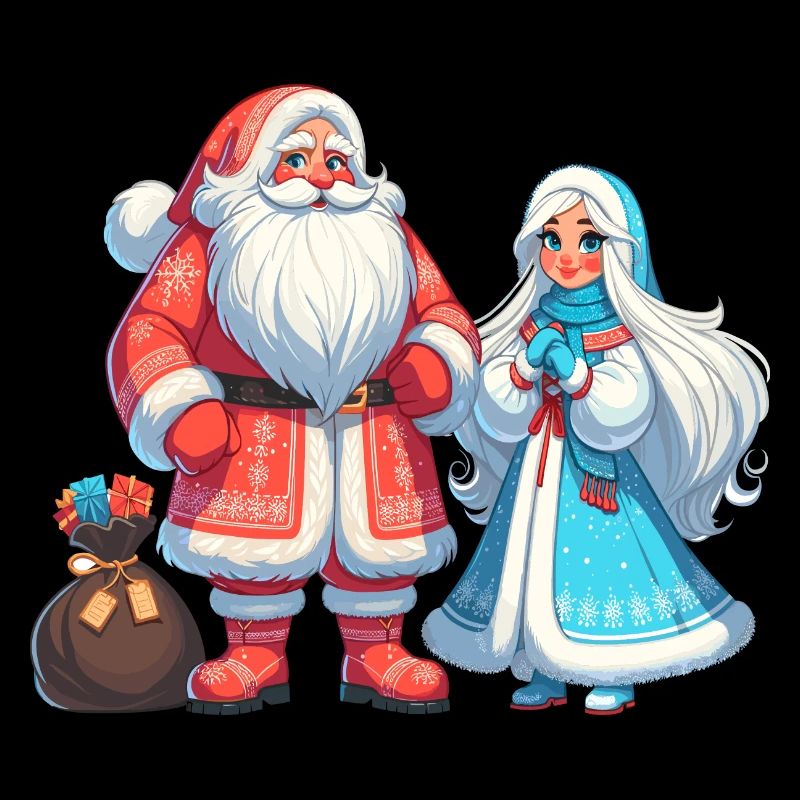 Ded Moroz Snegurotschka russischer Weihnachtsmann