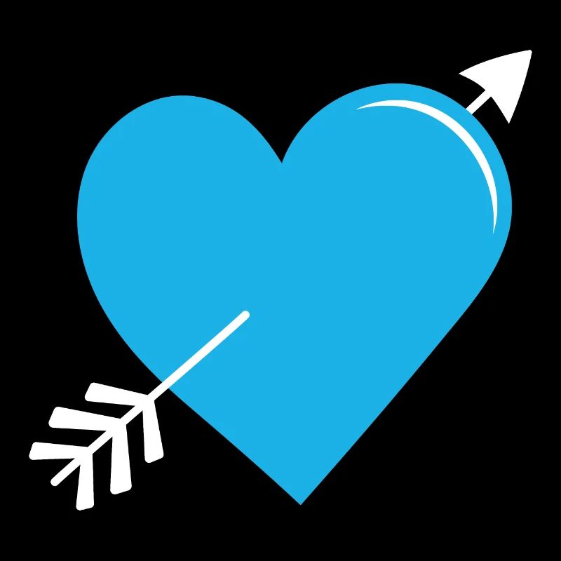Flèche Coeur Bleu