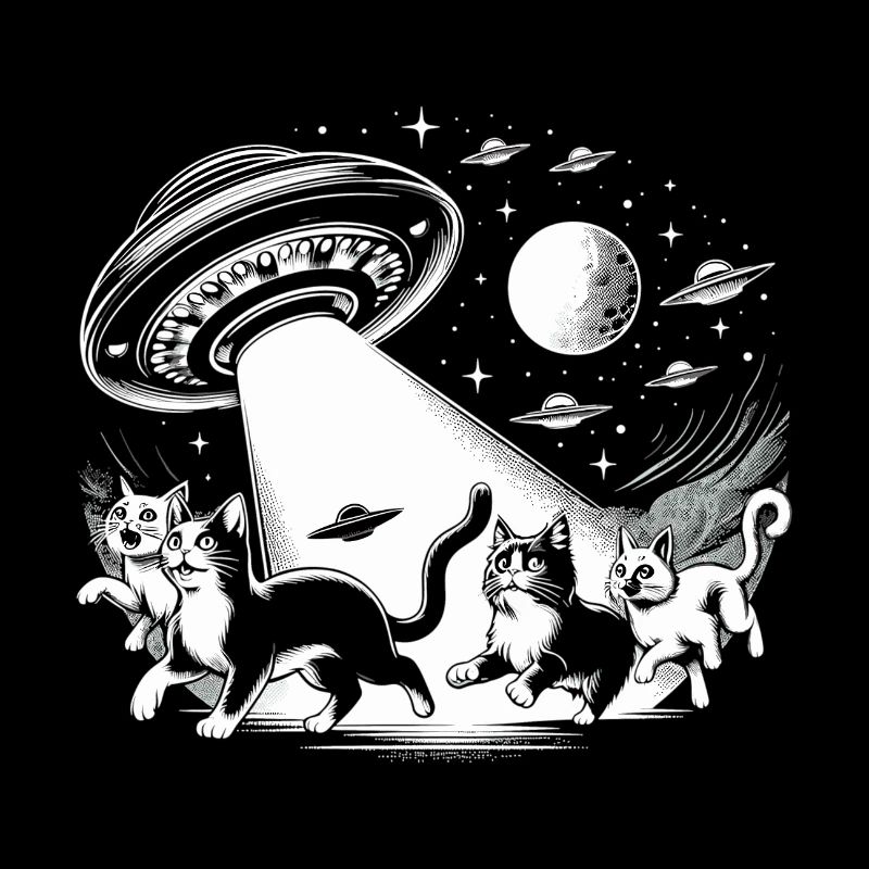 Alien Ufos Ufo Katze Katzen Geschenk