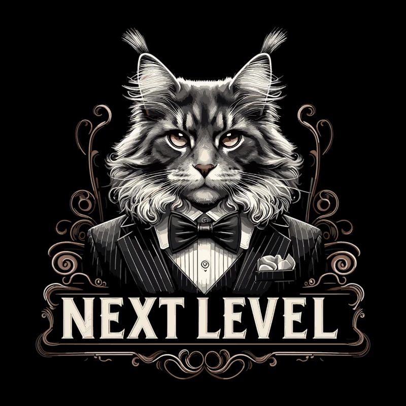 Maine Coon Cat Next Level Suit Success Gift