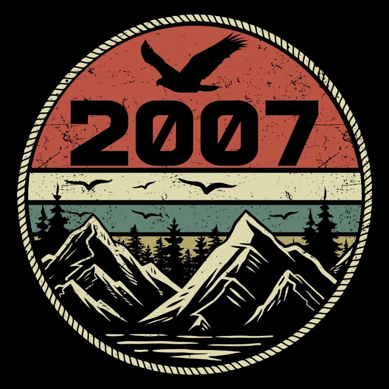 Vintage 2007 Classique 2007 rétro 2007 Cadeau 2007
