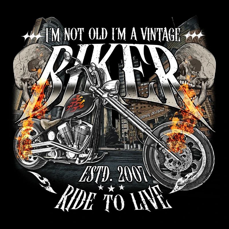 2007 Vintage Birthday Biker Chopper Motorcycle