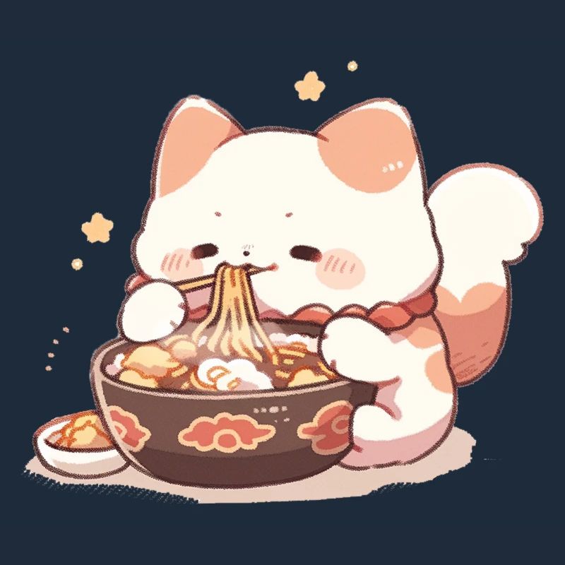 Spaghetti cats - Cat is having fun with past