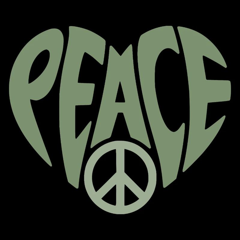 Friedens Herz mit Peace Typo