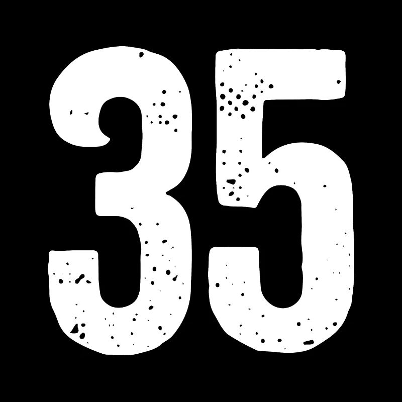 35 Numbers White