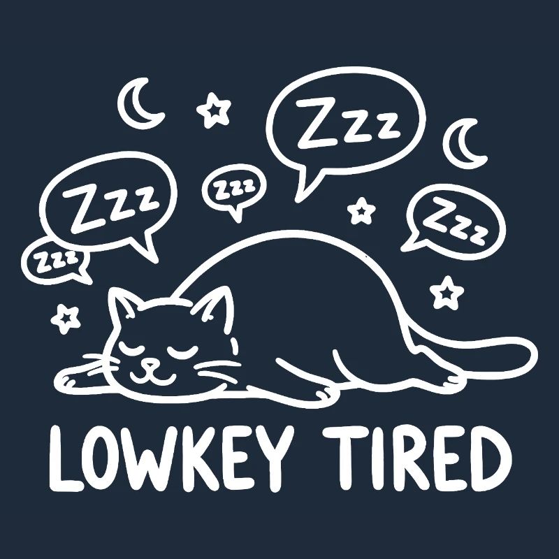 Lowkey Tired Sleeping Cat