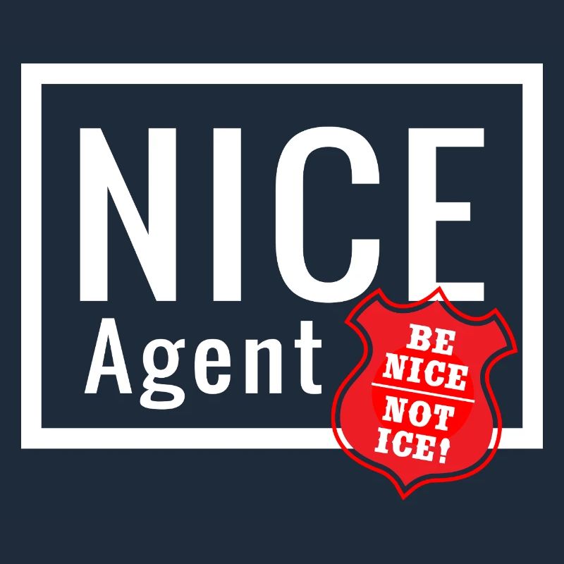 Logo d’agent NICE avec badge statement be nice