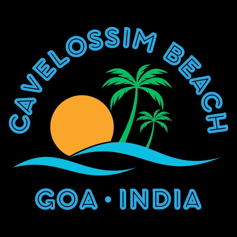 Palmiers du coucher de soleil de Goa Beach