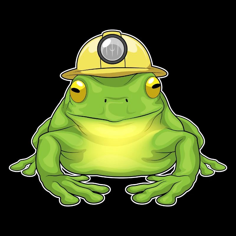 Frosch Bergbau Bergarbeiter