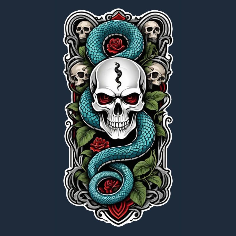 Snake Skeleton and Tattoo
